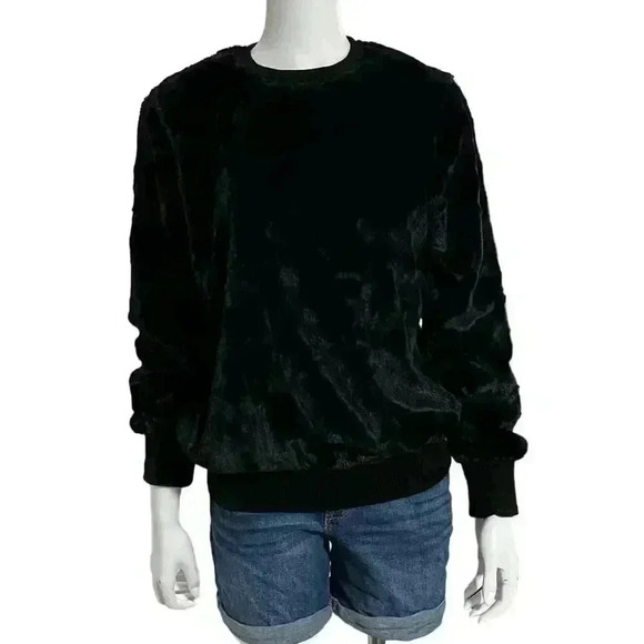 FifteenTwenty Black Fuzzy Soft Sweater Size Medium - Picture 8 of 8